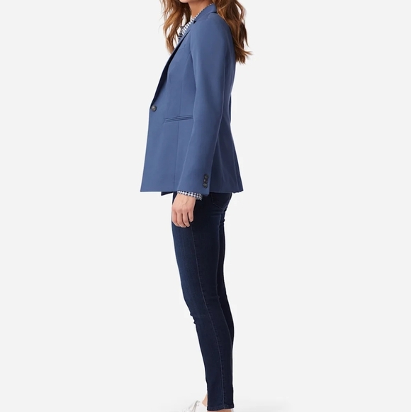 Vintage Pendleton Women’s Blue Wool Blazer Classic Business Casual Jacket 10 - Picture 5 of 12